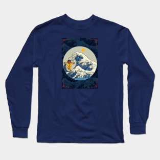 KUNG FU GREAT WAVE OF EUPHORIA BLUE POSTER Long Sleeve T-Shirt